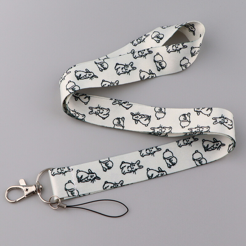 Slatki kawaii zec iz crtića Traka za oko oko vrata za ključ ID iskaznica Teretana Remen za mobitel USB držač značke Konop Dodaci za telefon