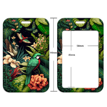 Flower and Bird World Card Lanyard λουράκι λαιμού για κάρτα ταυτότητας κλειδί Ιμάντες τηλεφώνου Θήκη σήματος DIY Κρεμαστά αξεσουάρ μπρελόκ με σχοινί