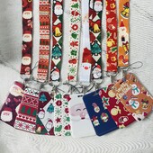 Božićni remen za oko oko vrata, privjesak za ključeve, držač značke, osobna iskaznica, propusnica, uže za vješanje, uže za vješanje, za ključeve, dodaci