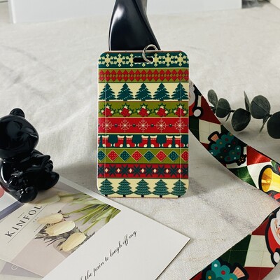 Božićni remen za oko oko vrata, privjesak za ključeve, držač značke, osobna iskaznica, propusnica, uže za vješanje, uže za vješanje, za ključeve, dodaci