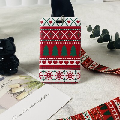 Božićni remen za oko oko vrata, privjesak za ključeve, držač značke, osobna iskaznica, propusnica, uže za vješanje, uže za vješanje, za ključeve, dodaci