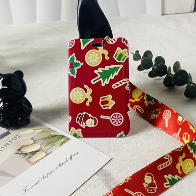 Božićni remen za oko oko vrata, privjesak za ključeve, držač značke, osobna iskaznica, propusnica, uže za vješanje, uže za vješanje, za ključeve, dodaci