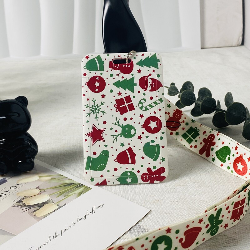 Božićni remen za oko oko vrata, privjesak za ključeve, držač značke, osobna iskaznica, propusnica, uže za vješanje, uže za vješanje, za ključeve, dodaci