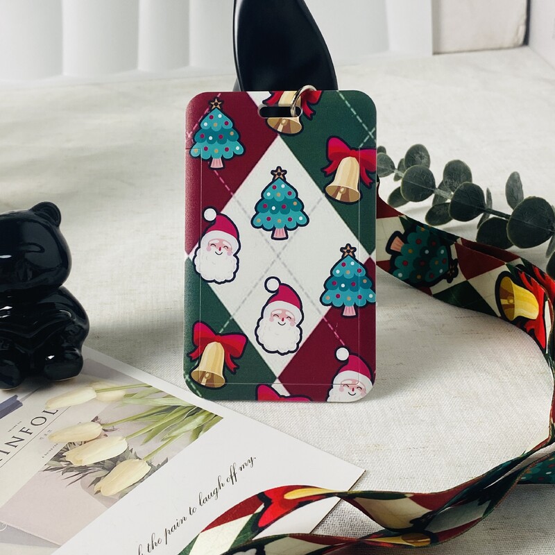 Božićni remen za oko oko vrata, privjesak za ključeve, držač značke, osobna iskaznica, propusnica, uže za vješanje, uže za vješanje, za ključeve, dodaci