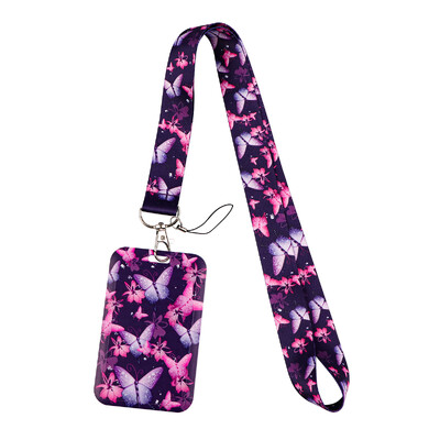 Butterfly Love Style kaelapael võtmete jaoks ID-kaardi kate Märgihoidja Äritelefoni Võtmepael kaelarihmad võtmehoidja