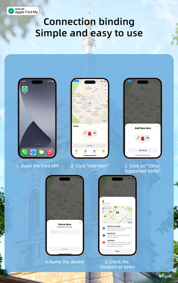 Φορητό μίνι Smart Tag Εργασία με Apple Find My MFI για iPhone Device Tracker, Key Pets Kids Locator Anti Lost