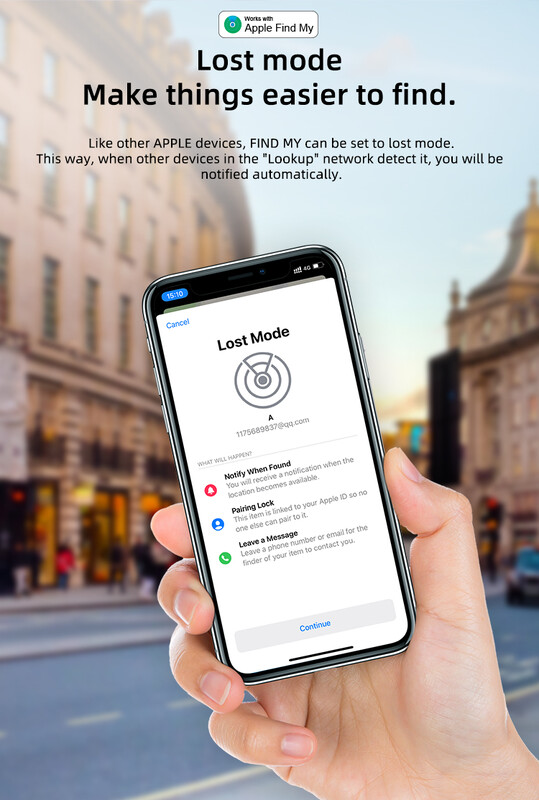 Prijenosni mini Smart Tag Radi s Appleom Find My MFI za iPhone Device Tracker, Key Pets Kids Locator Anti Lost