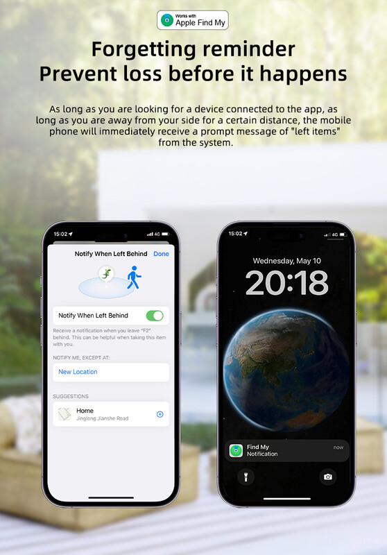 Prijenosni mini Smart Tag Radi s Appleom Find My MFI za iPhone Device Tracker, Key Pets Kids Locator Anti Lost