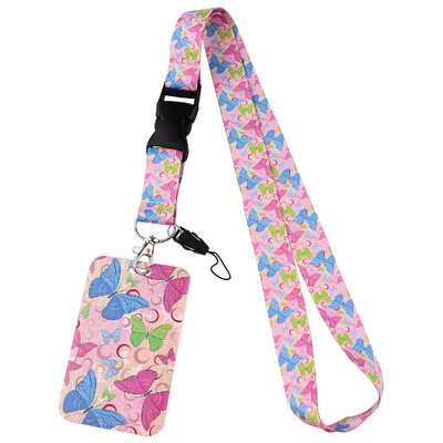 LX1202 Butterfly Rainbow TV Show Traka za ključ oko vrata Držač kartice Držač značke Privjesak za ključeve Držač za ključeve Dodaci za ključeve Poklon