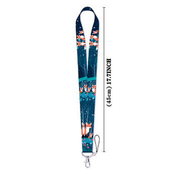 LX1314 Cartoon Fox Lanyard Μπρελόκ Ταυτότητα Κάλυμμα πιστωτικής κάρτας Κάρτα κινητού τηλεφώνου Γούρι Λουράκια λαιμού Θήκη σήματος Αξεσουάρ θήκη για κλειδί