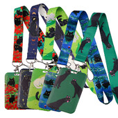 LX1304 Crtani mačak uže za ključeve ID kreditne bankovne kartice Poklopac za bedž Držač privjeska za telefon Uže za ključeve Dodaci za privjesak