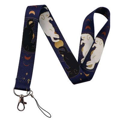 LX1304 Crtani mačak uže za ključeve ID kreditne bankovne kartice Poklopac za bedž Držač privjeska za telefon Uže za ključeve Dodaci za privjesak