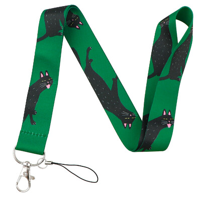 LX1304 Crtani mačak uže za ključeve ID kreditne bankovne kartice Poklopac za bedž Držač privjeska za telefon Uže za ključeve Dodaci za privjesak