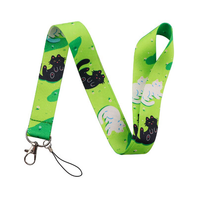 LX1304 Crtani mačak uže za ključeve ID kreditne bankovne kartice Poklopac za bedž Držač privjeska za telefon Uže za ključeve Dodaci za privjesak