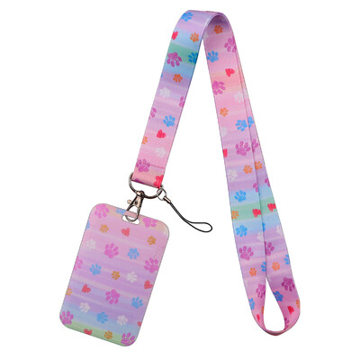 LX1304 Crtani mačak uže za ključeve ID kreditne bankovne kartice Poklopac za bedž Držač privjeska za telefon Uže za ključeve Dodaci za privjesak