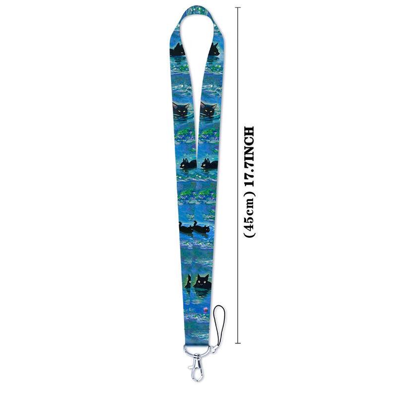 LX1304 Crtani mačak uže za ključeve ID kreditne bankovne kartice Poklopac za bedž Držač privjeska za telefon Uže za ključeve Dodaci za privjesak