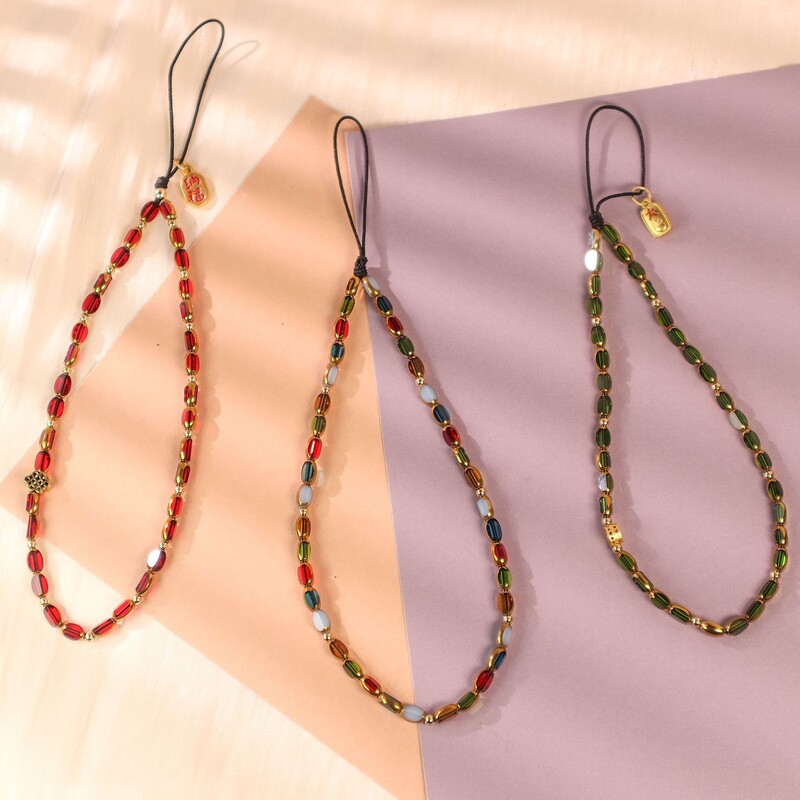 Originalni dizajn Telefonski privjesak u boemskom stilu, remen za ključeve, privjesak za ključeve, metalni lanac za kameru, očuvana boja, uže