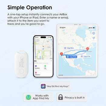 Mini GPS Tracker για Apple Find My APP Έξυπνη συσκευή παρακολούθησης ετικετών Συμβατό με Bluetooth Finder για κλειδιά συστήματος IOS Τσάντες πορτοφολιού