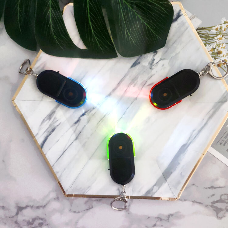 Prijenosni bežični 10 m Anti-Lost Alarm Finder Key Finder Locator Keychain Zviždaljka Zvuk s LED svjetlom Mini Anti-Lost Key Finder praktičan