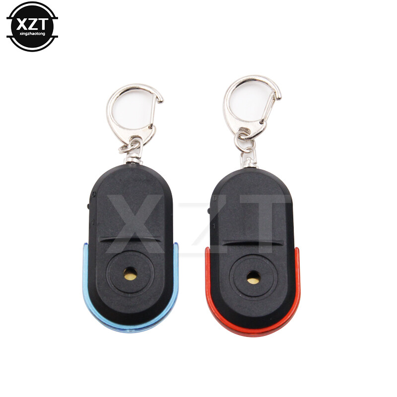 Prijenosni bežični 10 m Anti-Lost Alarm Finder Key Finder Locator Keychain Zviždaljka Zvuk s LED svjetlom Mini Anti-Lost Key Finder praktičan