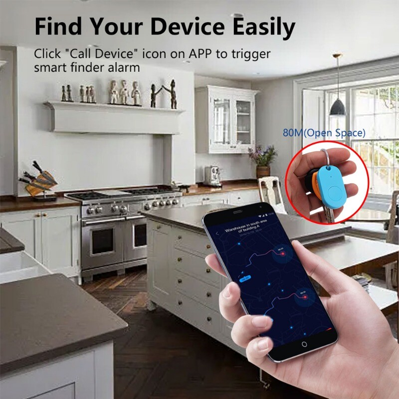 Mini GPS Tracker Bluetooth 4.0 Anti-Lost Device Pet Dječja torba Praćenje novčanika za IOS Android Smart Finder Lokator Dodatna oprema