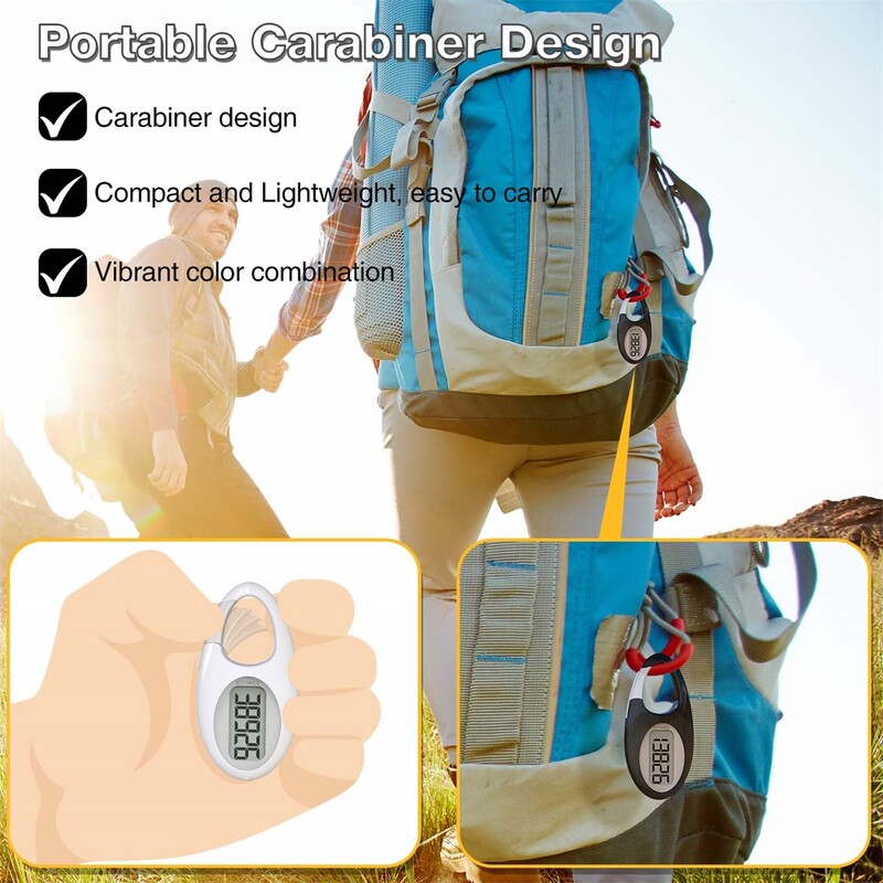 FITCENT 3D pedometar za hodanje Jednostavan brojač koraka s velikim digitalnim zaslonom za muškarce Žene Djecu Odrasle Seniore