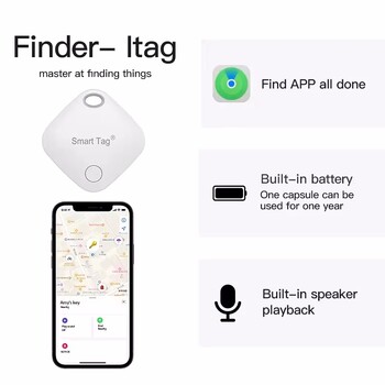 Bluetooth GPS Έξυπνος ανιχνευτής ετικετών αέρα Child Pet Finder Car Smart Tag Airtag Tracker για Apple Find My ALocator MFI Rated for IOS