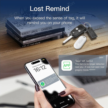 Bluetooth GPS Tracker για αντικατάσταση ετικέτας αέρα μέσω Apple Find My to Locate Bag Bottle Bottle Card Wallet Bike Keys Finder MFI Smart ITag