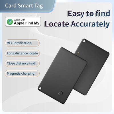 Магнитно зареждане Trackin Wallet Air Card Ултра тънък тракер с Apple MFi Find My Keys Локатор за куфар Телефонни аксесоари