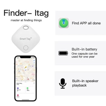 RYRA Mini Tracking Device Tracking Air Tag Key Child Finder Pet Tracker Location Smart Tracker for Apple Find My App System IOS