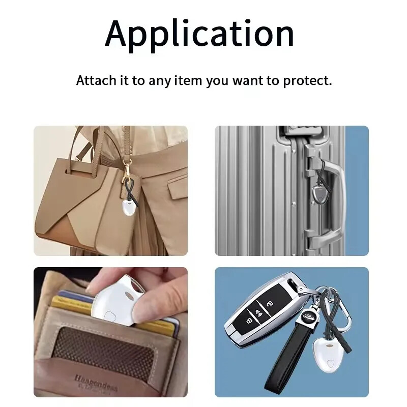 Smart Tracker Airtag Air Tag Wireless Tag raktų pakabukas, skirtas Apple Find My APP GPS Tracker Anti Lost Like Ferrari raktai.