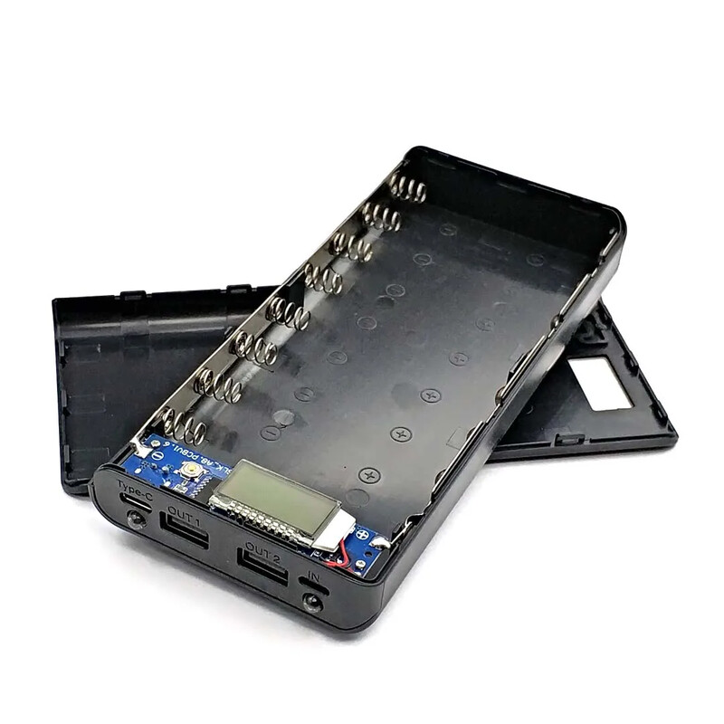 DIY Power Bank 18650 Kutija za baterije Power Bank Kutija za pohranu baterija Powerbank Box Punjač Kutija 8*18650 Micro Type-c sučelje