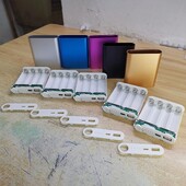 Kutija za pohranu baterija Brzina punjenja Pražnjenje Aluminijska legura tipa C Bez lemljenja 4 ćelije 18650 Kutija za baterije za putovanja