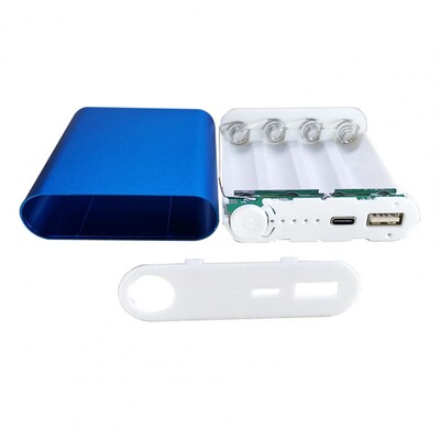 Kutija za pohranu baterija Brzina punjenja Pražnjenje Aluminijska legura tipa C Bez lemljenja 4 ćelije 18650 Kutija za baterije za putovanja