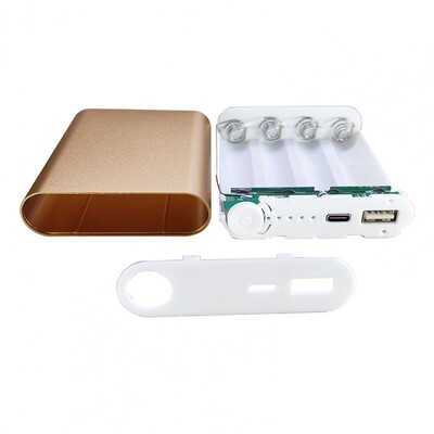 Kutija za pohranu baterija Brzina punjenja Pražnjenje Aluminijska legura tipa C Bez lemljenja 4 ćelije 18650 Kutija za baterije za putovanja