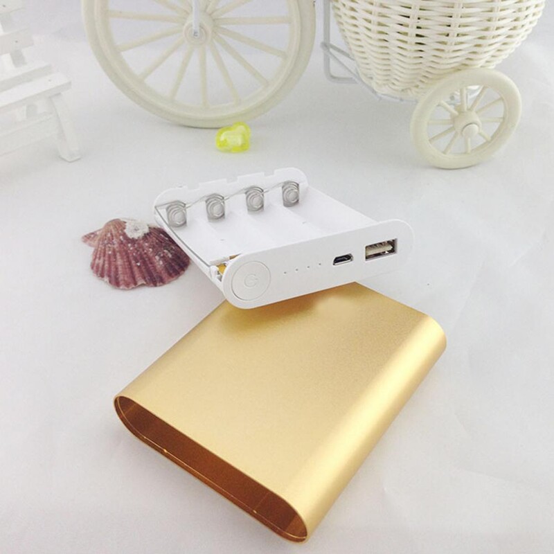 Kutija za pohranu baterija Brzina punjenja Pražnjenje Aluminijska legura tipa C Bez lemljenja 4 ćelije 18650 Kutija za baterije za putovanja