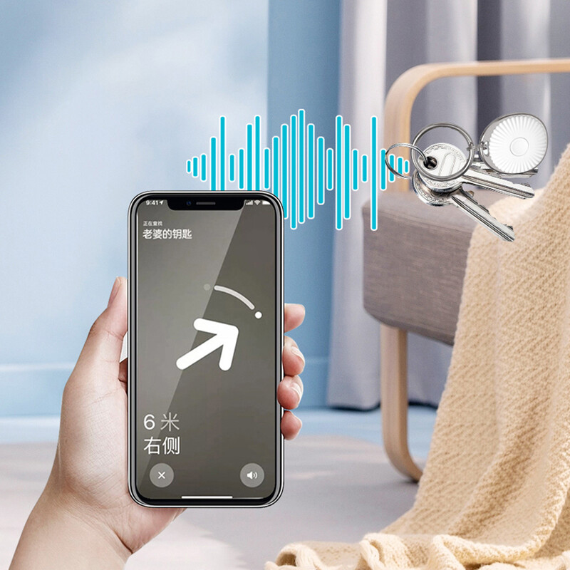 Mini sekimo įrenginys, suderinamas su „Bluetooth“ funkcija, veikia su „Apple Find My Key Finder Locator“ Naminio gyvūno rakto vaiko ieškiklis Bagažo stebėjimo žyma