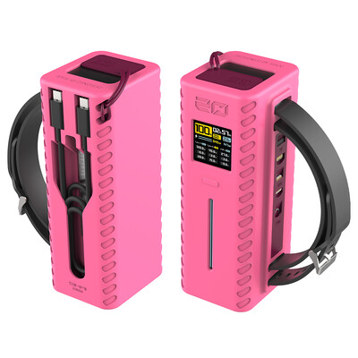 Silikonska torbica za CUKTECH No.20 Power Bank TF Sim Card Eject Pin Needle Torbica za pohranu USB C kabela Organizator s dizajnom ručke