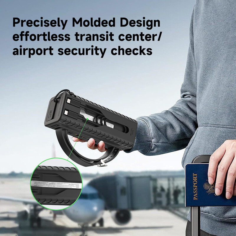 Silikonska torbica za CUKTECH No.20 Power Bank TF Sim Card Eject Pin Needle Torbica za pohranu USB C kabela Organizator s dizajnom ručke