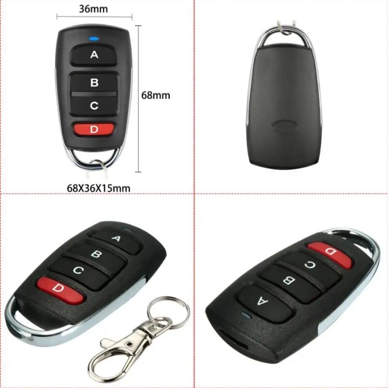 Безжично RF 433 mhz дистанционно управление Копиране на код за гаражна врата Дубликатор за порта 433 MHz дистанционно отваряне на ключ