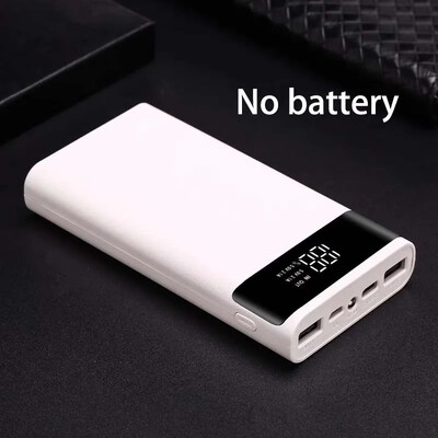 LED Powerbank Dėklo dangtelis 6*18650 Baterija Micro Type C USB prievadai LED skaitmeninis ekranas Power Bank Kit dalys Išorinis įkroviklis