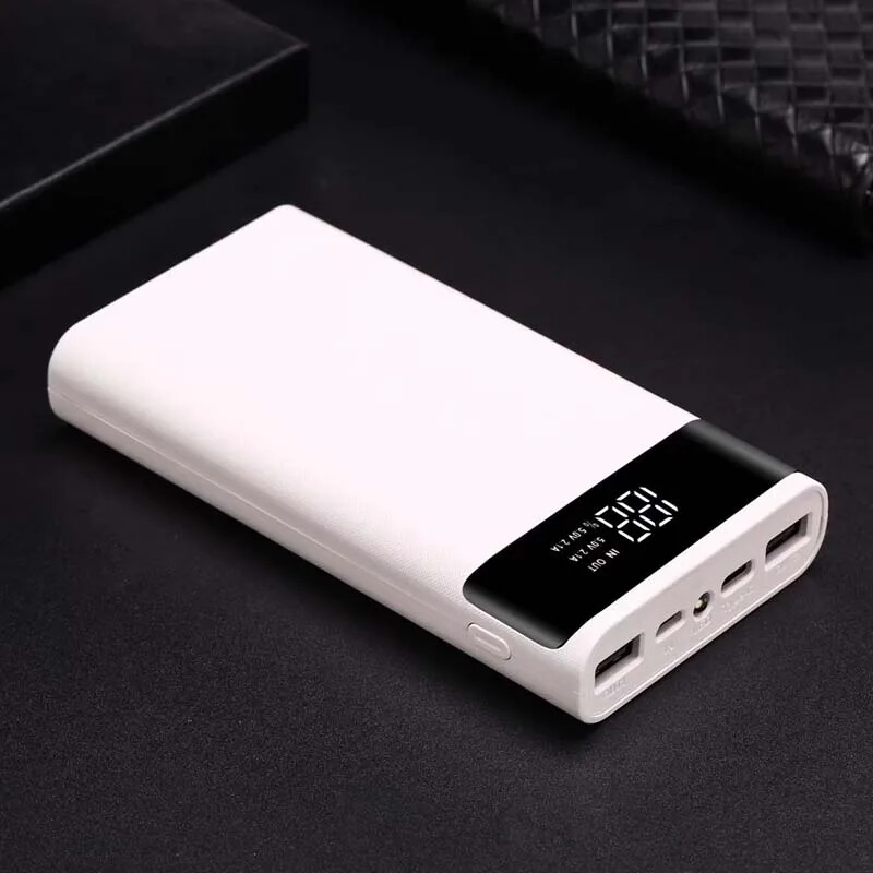 LED Powerbank Dėklo dangtelis 6*18650 Baterija Micro Type C USB prievadai LED skaitmeninis ekranas Power Bank Kit dalys Išorinis įkroviklis