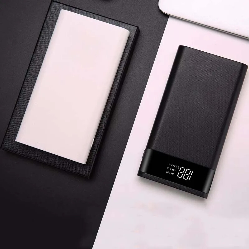 LED Powerbank Dėklo dangtelis 6*18650 Baterija Micro Type C USB prievadai LED skaitmeninis ekranas Power Bank Kit dalys Išorinis įkroviklis