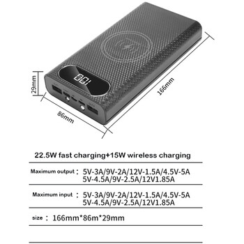 Θήκη DIY 6x21700 QC3.0 Battery Power Bank Θήκη 22,5 W Fast Charging Power Bank Θήκη κινητού τηλεφώνου Φορητός φορτιστής μπαταρίας