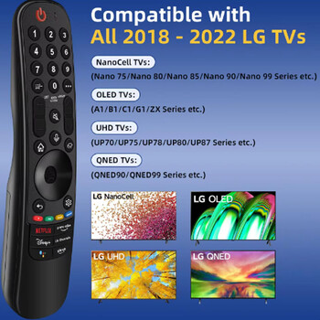 Αντικατάσταση Magic Remote Control MR22GA/GN για LG Smart TV με λειτουργία φωνής και δείκτη