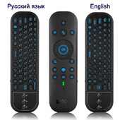 Naujas G60S Pro BT belaidis balso nuotolinio valdymo pultas 2.4G BT5.0 dviejų režimų oro pelė IR mokymasis su apšviesta apšvietimu, skirta Android TV priedėliui