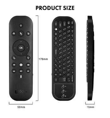 Νέο G60S Pro BT Wireless Voice Remote Control 2.4G BT5.0 Dual Mode Air Mouse IR Learning with Backlit Light For Android TV Box