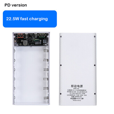 Направи си сам 6x21700 QC3.0 Батерия Power Bank Калъф 22,5 W Бързо зареждане Power Bank Калъф Мобилен телефон Преносимо зарядно устройство за батерии
