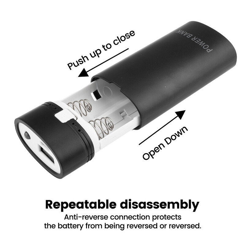 DIY 2x18650 prijenosna kutija za punjač baterija Power Bank Box Kit 5V 2A TYPE-C Kućište mobilnog napajanja Anti-Reverse Connection