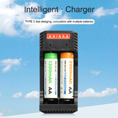 2/4/8 utora AA/AAA punjač baterija nikal hidrogen punjiva baterija USB izlaz podrška Prepunjavanje Zaštita od svjetla